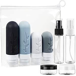 Romon 8 StüCk Silikon Reiseflaschen Set 90ml 60ml Reiseflaschen Zum