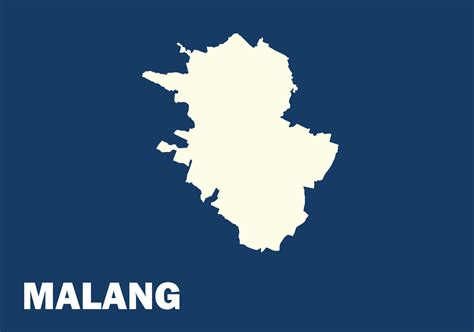 Vector Of Malang Map In Blue And White Color Vector Art At Vecteezy