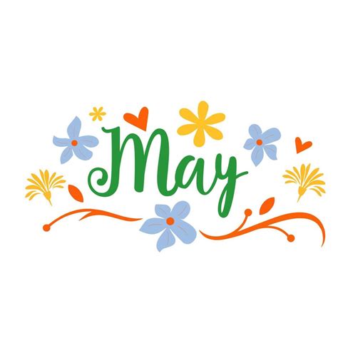 Month Of May Clipart Png Images May Month Vector With 51 Off