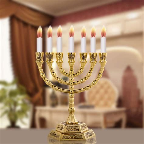 Yu Feng Branch Menorah Candle Holder For Shabbat Tabernacle Home