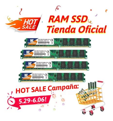 Memoria Ram Nansike 8gb 4x2gb Ddr2 800 Udimm Pc2 6400 Nuev Meses