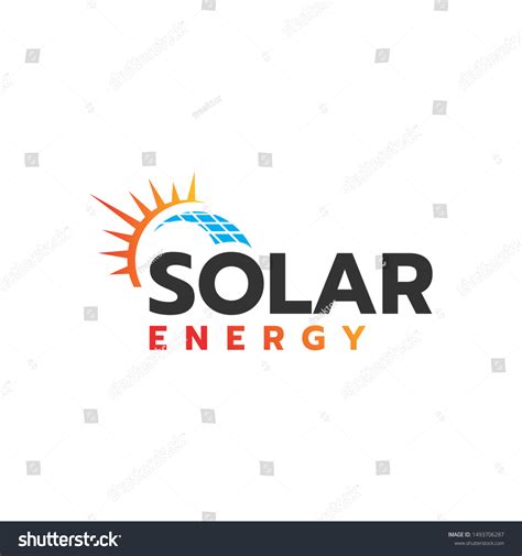 Sun Energy Solar Panels Logo Vector Stock Vector Royalty Free