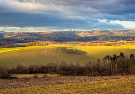 Cultivated Fields In Kotlina K Odzka Stock Image Image Of Field