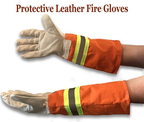 Protective Leather Fire Gloves | Gloves, Leather, Survival bag