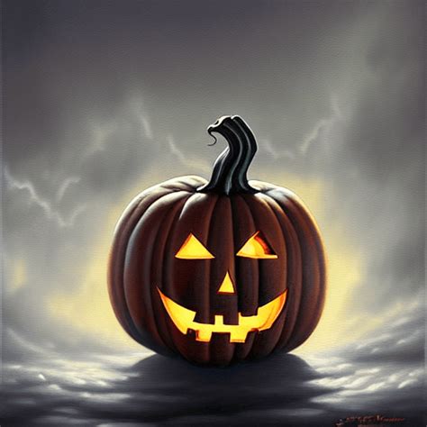 Vintage Halloween Pumpkin Painting · Creative Fabrica