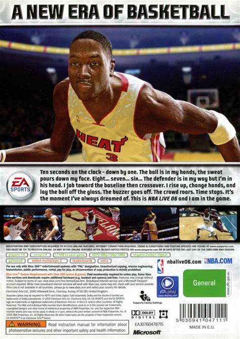 Nba Live 06 2005 Xbox 360 Box Cover Art Mobygames