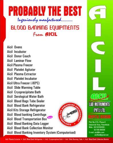 Blood Bank Equipment at best price in Chandigarh by Pioneer Health Tech ...