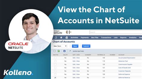 Netsuite Tutorial How To View The Chart Of Accounts In Netsuite Youtube