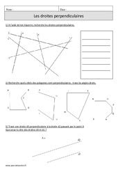 Droites Perpendiculaires Cm Exercice Valuation R Vision Le On