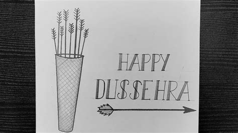 Easy Dussehra Drawing // Dussehra Festival Drawing // Pencil Sketching ...