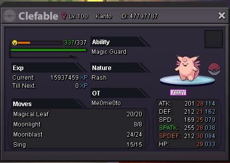 Clefable epic magic guard ability - Selling Pokémon - Gold - Pokemon ...