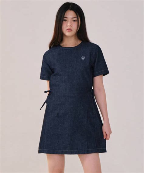 MUSINSA COVERNAT WOMAN Women S Mini Denim Dress Indigo