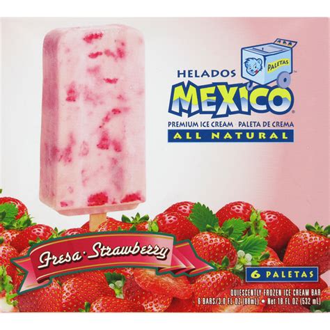 Helados Mexico Ice Cream Bar Premium Strawberry Ct From Foodsco Hot