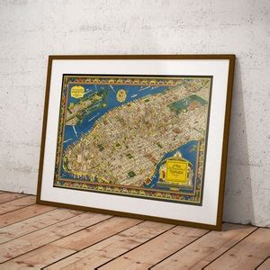 Manhattan Map A Map Of The Wondrous Isle Of Manhattan Old Vintage