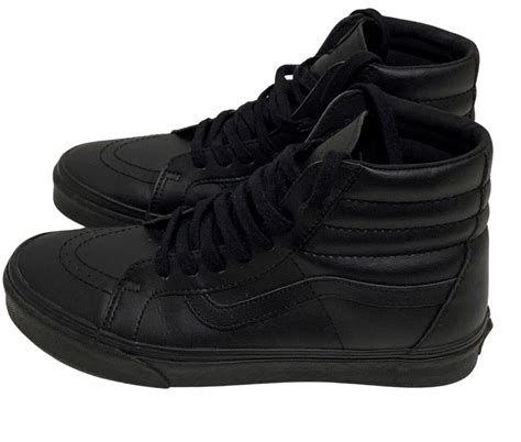 Tenis Vans Cano Alto Sk Hi Preto Couro Tam Original T Nis