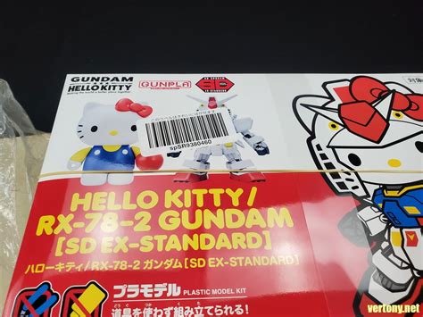 [萬代sd組裝模型開箱]hello Kitty Rx 78 2 Gundam鋼彈[sd Ex Standard] ハローキティ Rx 78 2