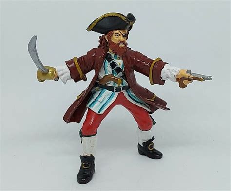 Papo Pirates Captain Barbarossa Figure Red Beard Eye Patch W