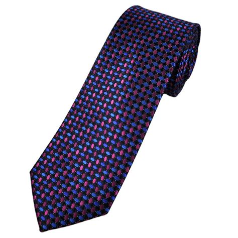 Tresanti Celeste Black Blue Cerise Pink Patterned Men S Silk