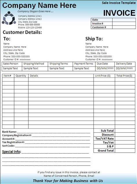 Itemized Invoice Template Invoice Example