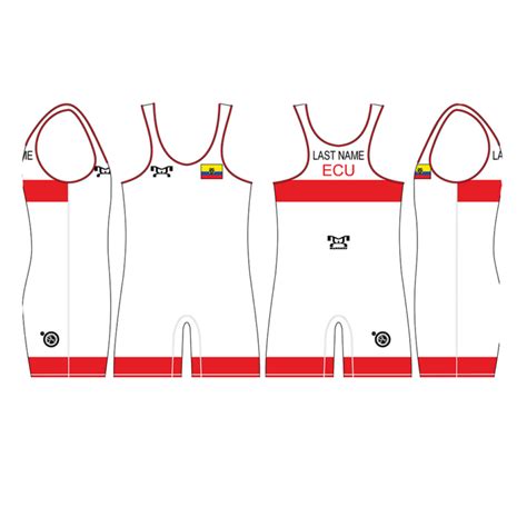 Ecuador Uww 2024 Red Freestyle Singlet Myhouse Sports Gear