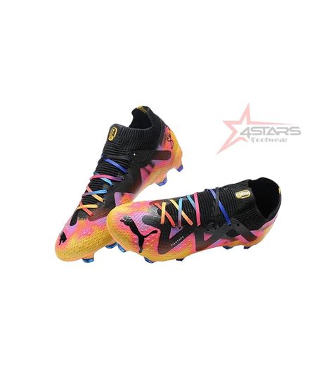 Puma Future Ultimate FG Firm Ground Soccer Cleats - Black/Yellow/Gold/Black