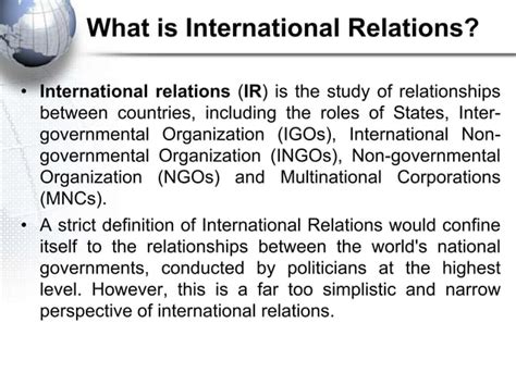 Introduciton To International Relation Ppt