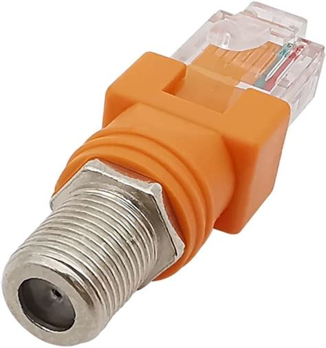 Bnc Femalef Type Female Jack To Rj45 Male Plug Coaxial Barrel Coupler Adapter Coax