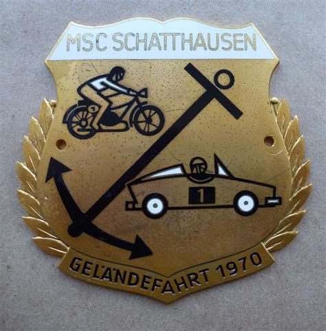 Badge Auto Car German Rally Msc Schatthausen Gelandefahrt