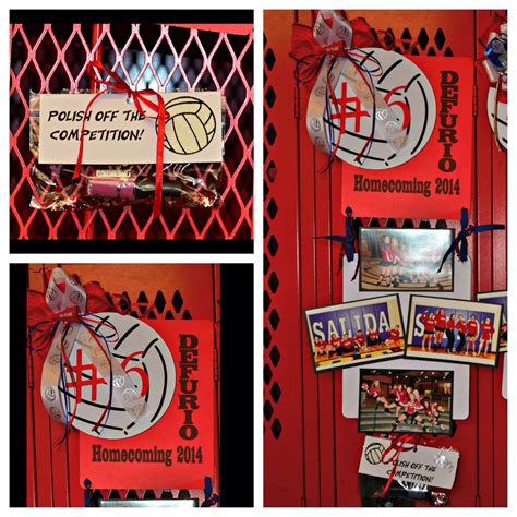 Homecoming Locker Signs For Senior Volleyball Players With Pictures Of