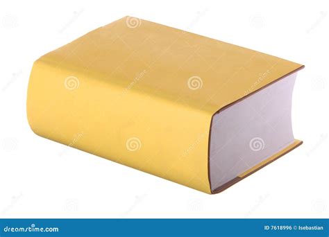 Single Yellow Book Stock Photo Image Of Background Object 7618996