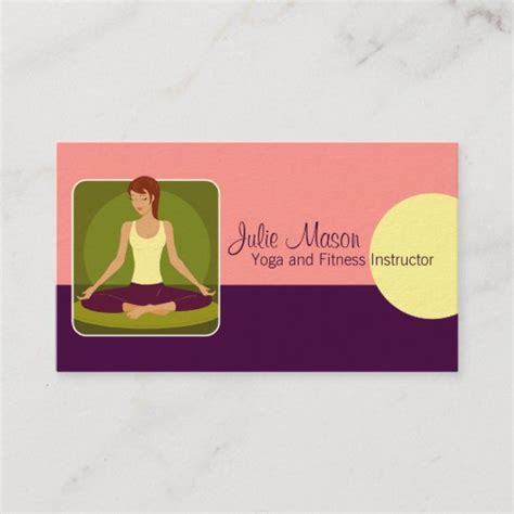 Yoga Instructor Business Cards Zazzle