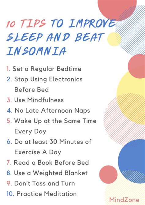 10 Tips To Improve Sleep And Beat Insomnia Mindzone