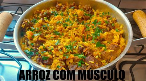 RECEITA DE ARROZ CARNE DE MÚSCULO REFEIÇÃO COMPLETA YouTube