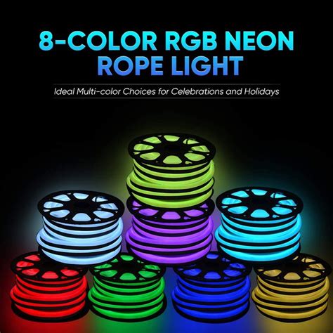 Shine Decor 164ft Led Rgb Neon Rope Lights Etl Listed Ac 110 120v