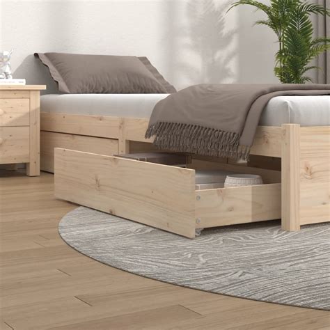 vidaXL Bed Drawers 4 pcs Solid Wood Pine - Wood Factory Furniture