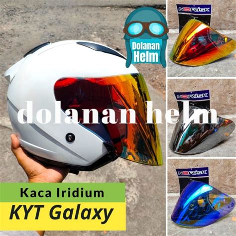 Jual Kaca Helm Iridium Kyt Galaxy Flat R Kyt Galaxy Slide Kaca Visor