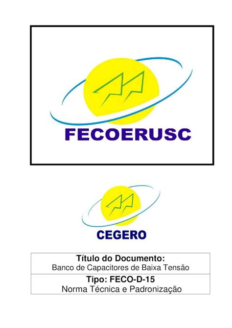 PDF Tipo FECO D 15 Norma Técnica e Padronização D 15 Banco de