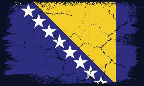 Free Vector Flat Design Grunge Bosnia and Herzegovina Flag Background ...