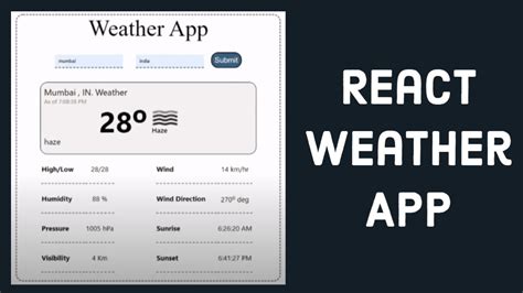 Build A Weather App In React JS Using Weather API