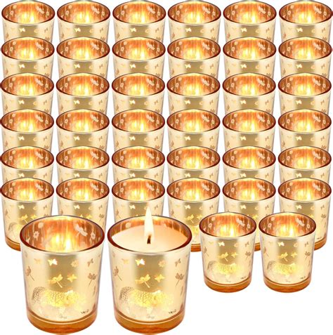 Richland Metallic Gold Mercury Votive Candle Holders Set Of