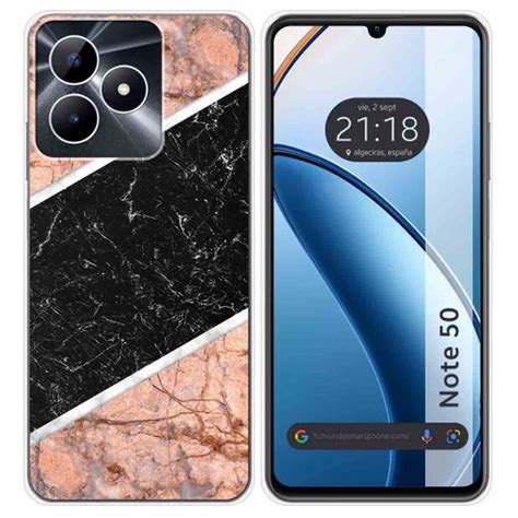 Funda Silicona Para Realme Note 50 Diseño Mármol 07 Dibujos con Ofertas