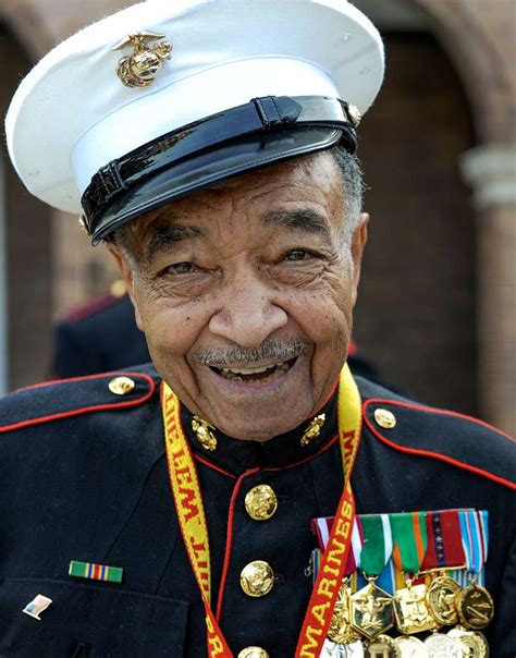 A Montford Point Marine Poses For A Photo During A Nara Dvids