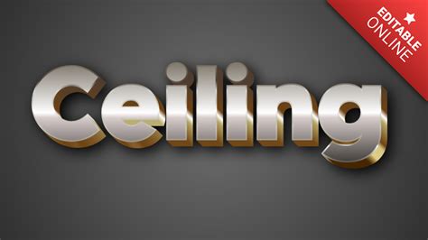 Ceiling Text Effect Generator Textstudio