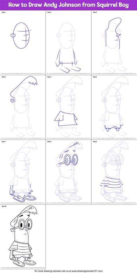 How to Draw Andy Johnson from Squirrel Boy (Squirrel Boy) Step by Step ...