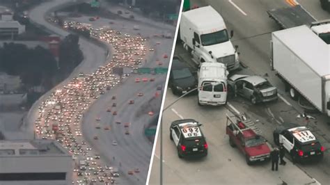 Chase Ends In Crash On 405 Freeway In West La Nbc Los Angeles