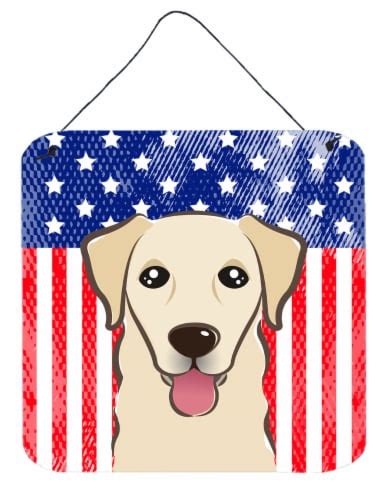 American Flag And Golden Retriever Wall Or Door Hanging Prints 6HX6W