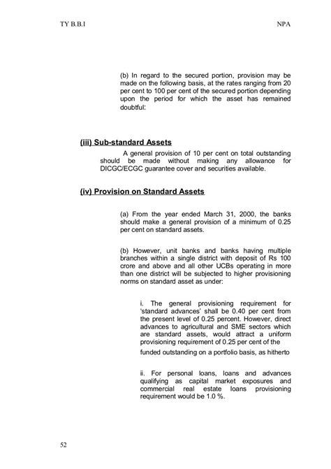 Non Performing Asset Npa