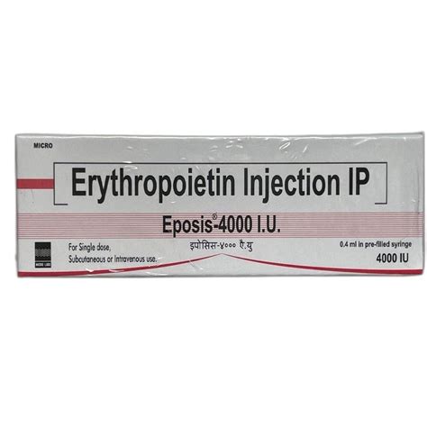 Eposis Erythropoietin Injection Iu Prescription At Rs Box In