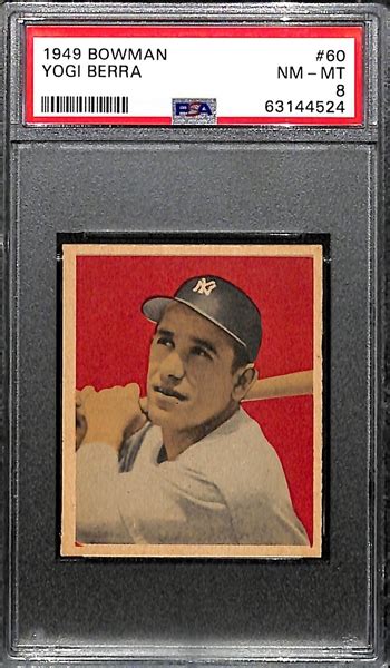 Lot Detail Bowman Yogi Berra Graded Psa Nm Mt