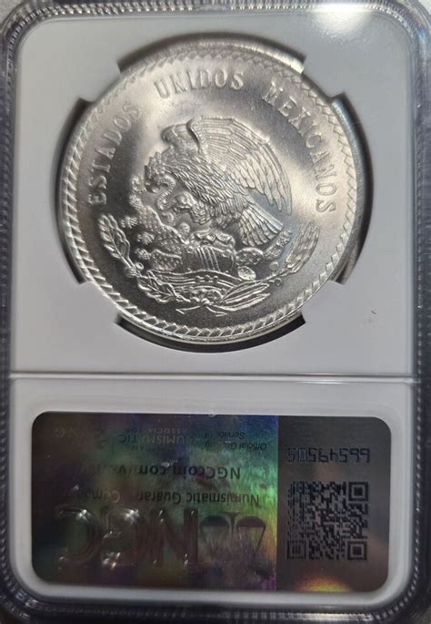 Mo Mexico Ngc Ms Silver Pesos S P Cinco Pesos Cuauhtemoc Coin